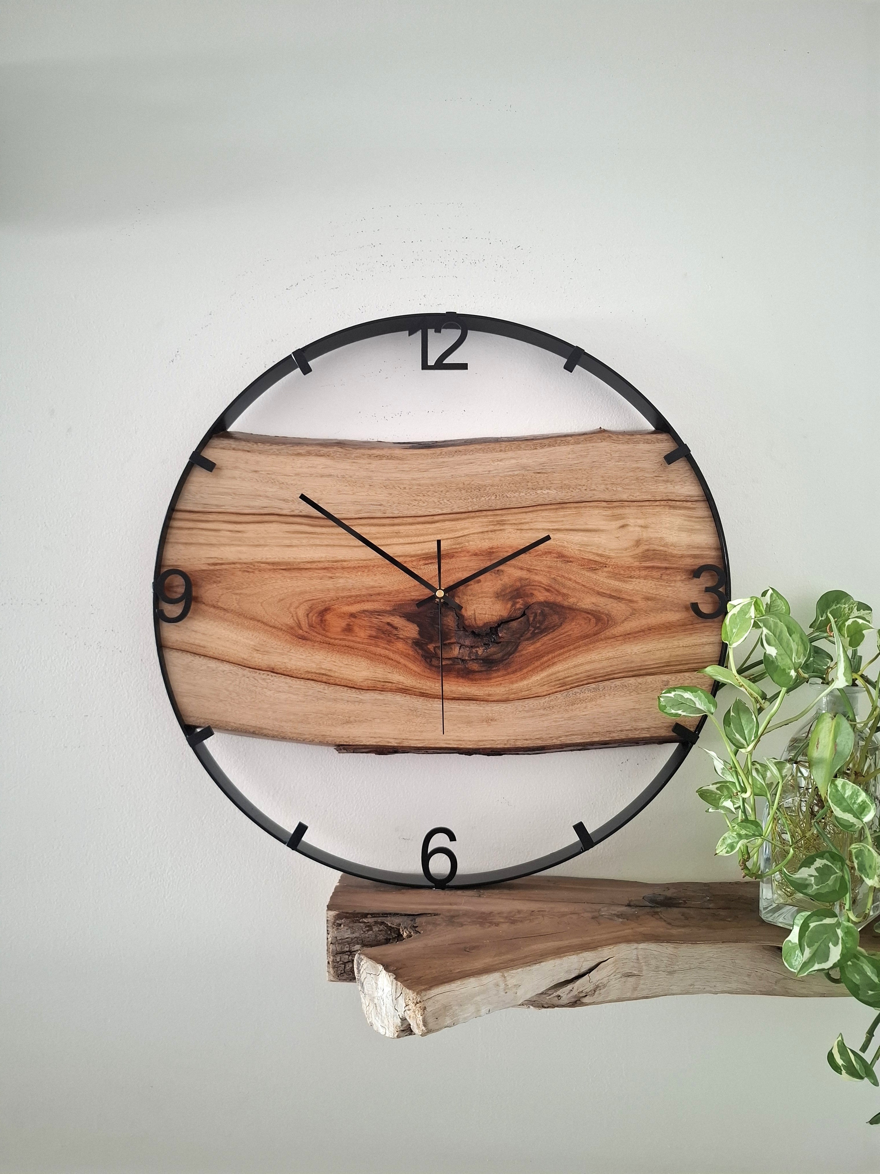 Large Wooden Wall Clock: Australian Made Timber, 54cm Clock