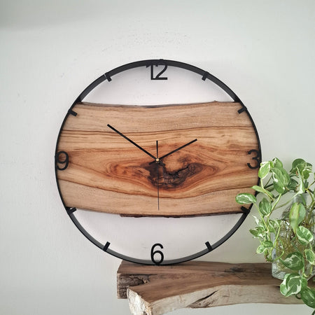 Large Wooden Wall Clock: Australian Made Timber, 54cm Clock