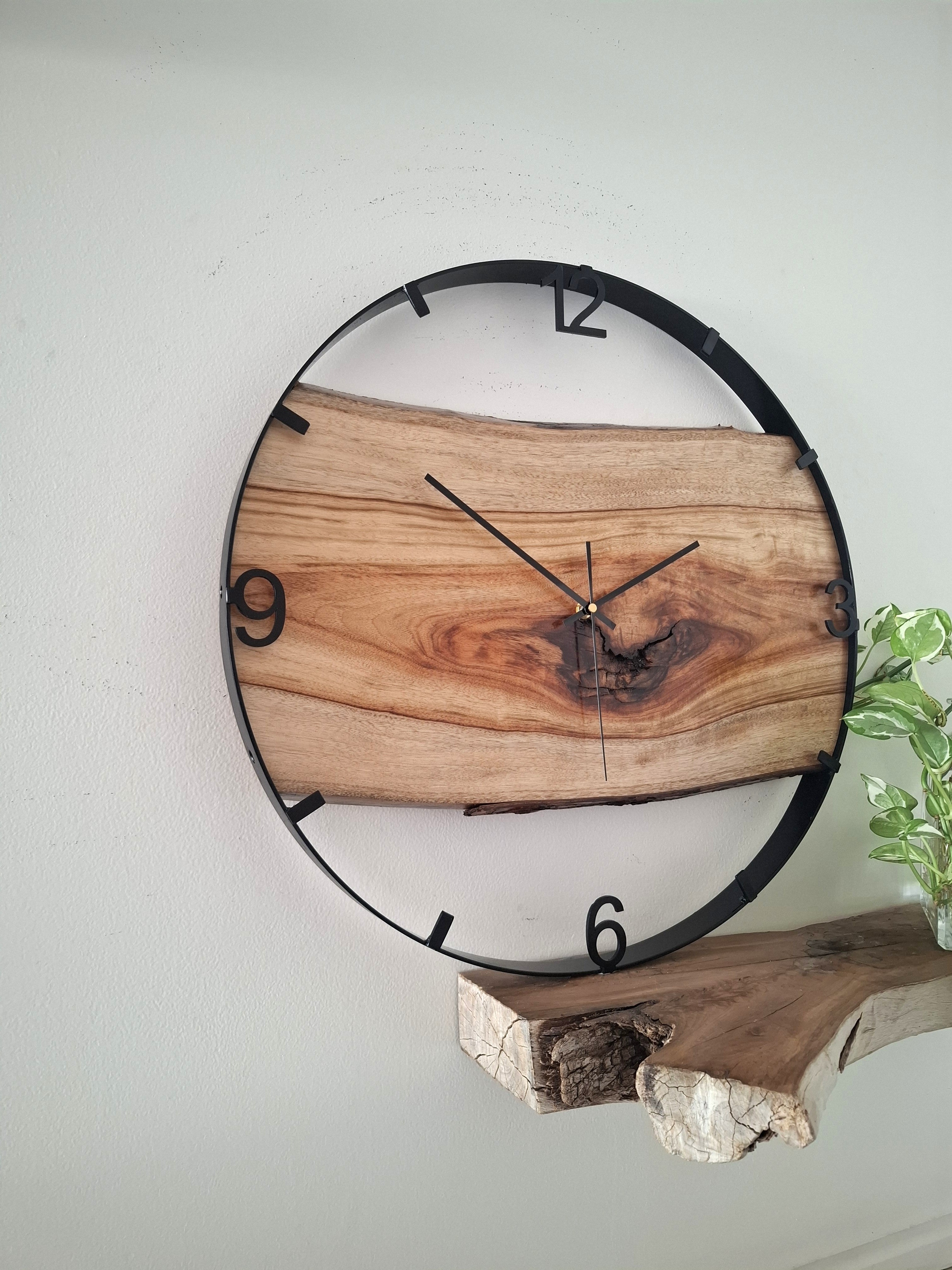 Large Wooden Wall Clock: Australian Made Timber, 54cm Clock