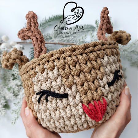 Rudolph the Reindeer basket / slightly bigger version
