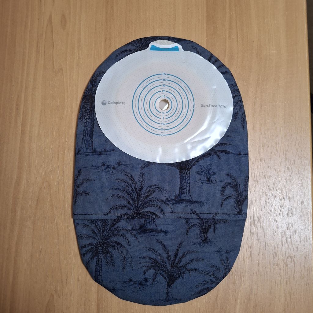 STOMA BAG COVER LARGE GREY Suitable for Ileostomy, Colostomy, Urostomy