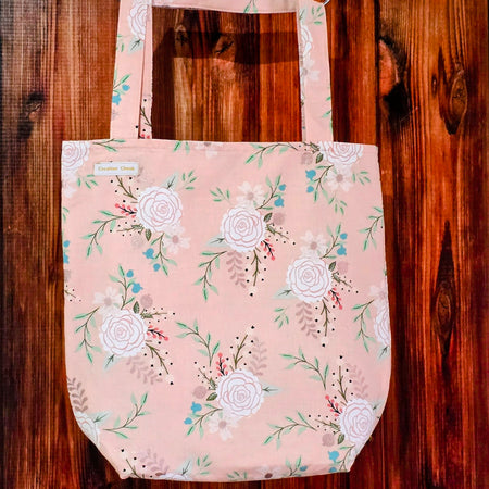 Handmade | Pink with Flowers | Tote Bag