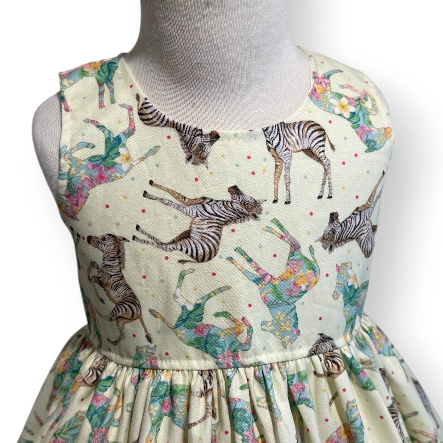 Lemon Zebra Sundress