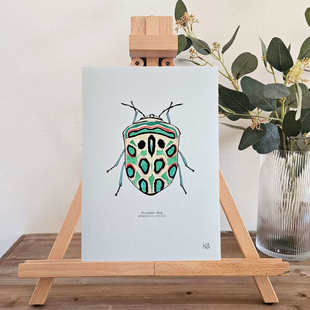 Watercolour Art Print - 'Picasso Bug'