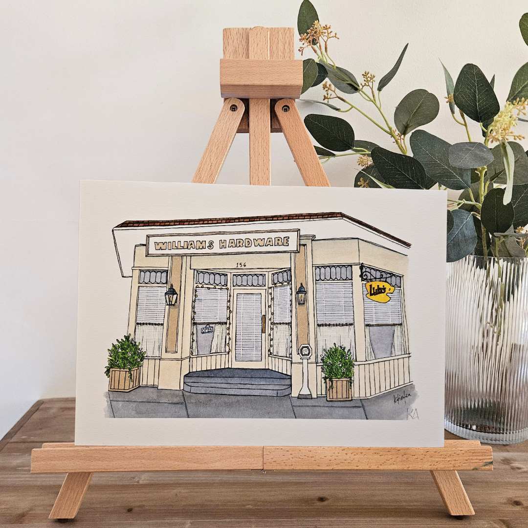 Watercolour Art Print - 'Luke's Diner'