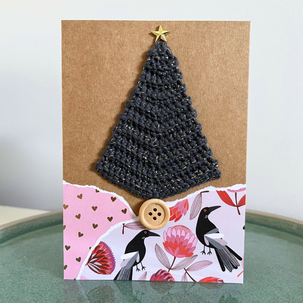 Crochet Christmas tree card (choice of options)