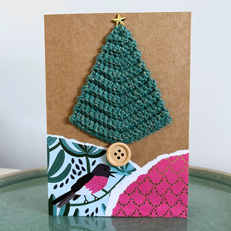 Crochet Christmas tree card (choice of options)