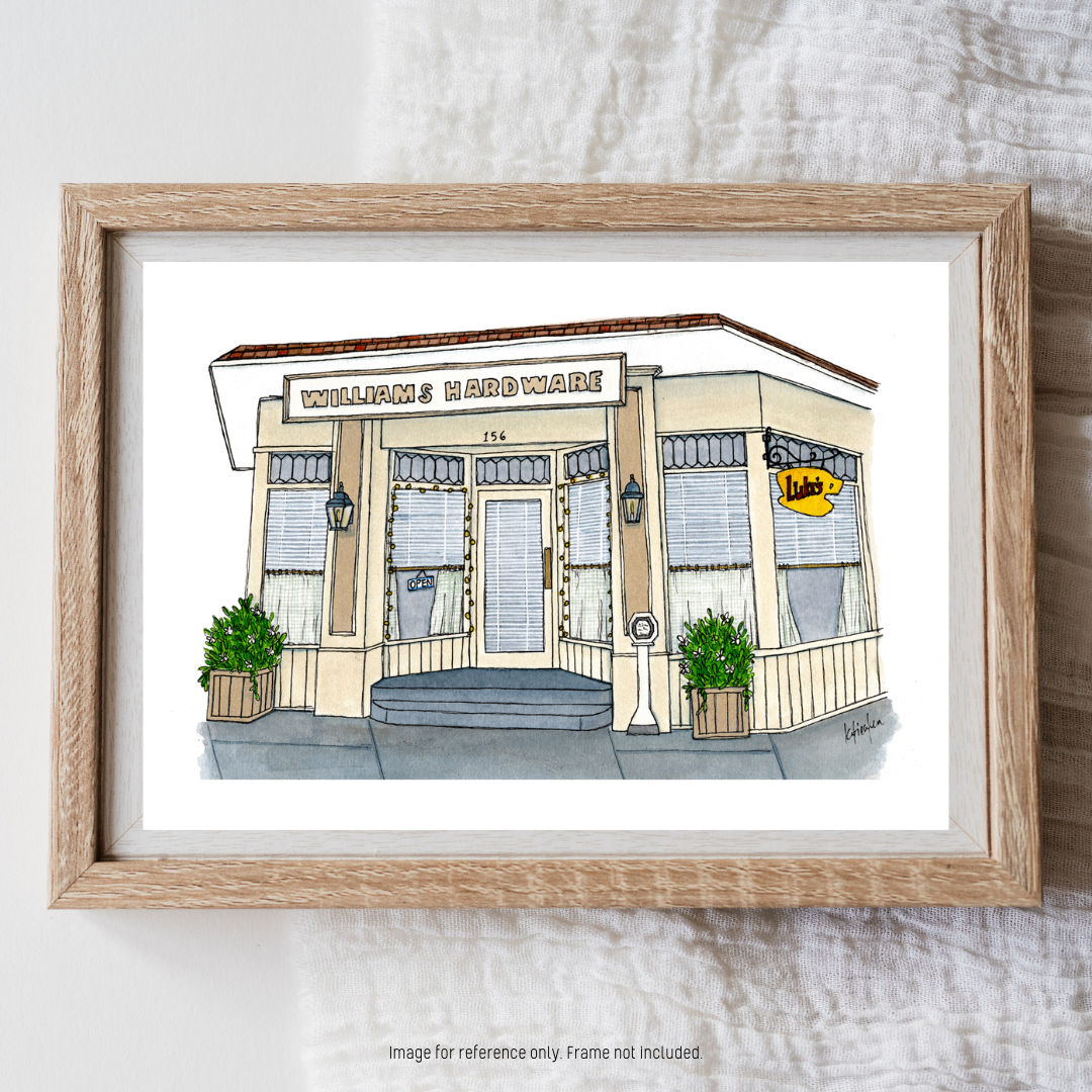 Watercolour Art Print - 'Luke's Diner'