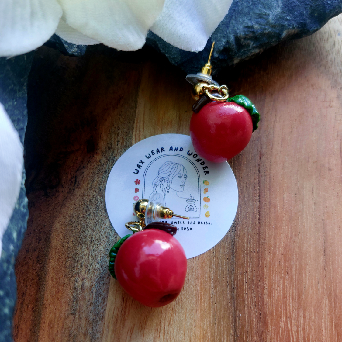 Apple Earrings | Food Inspired Statement Earrings