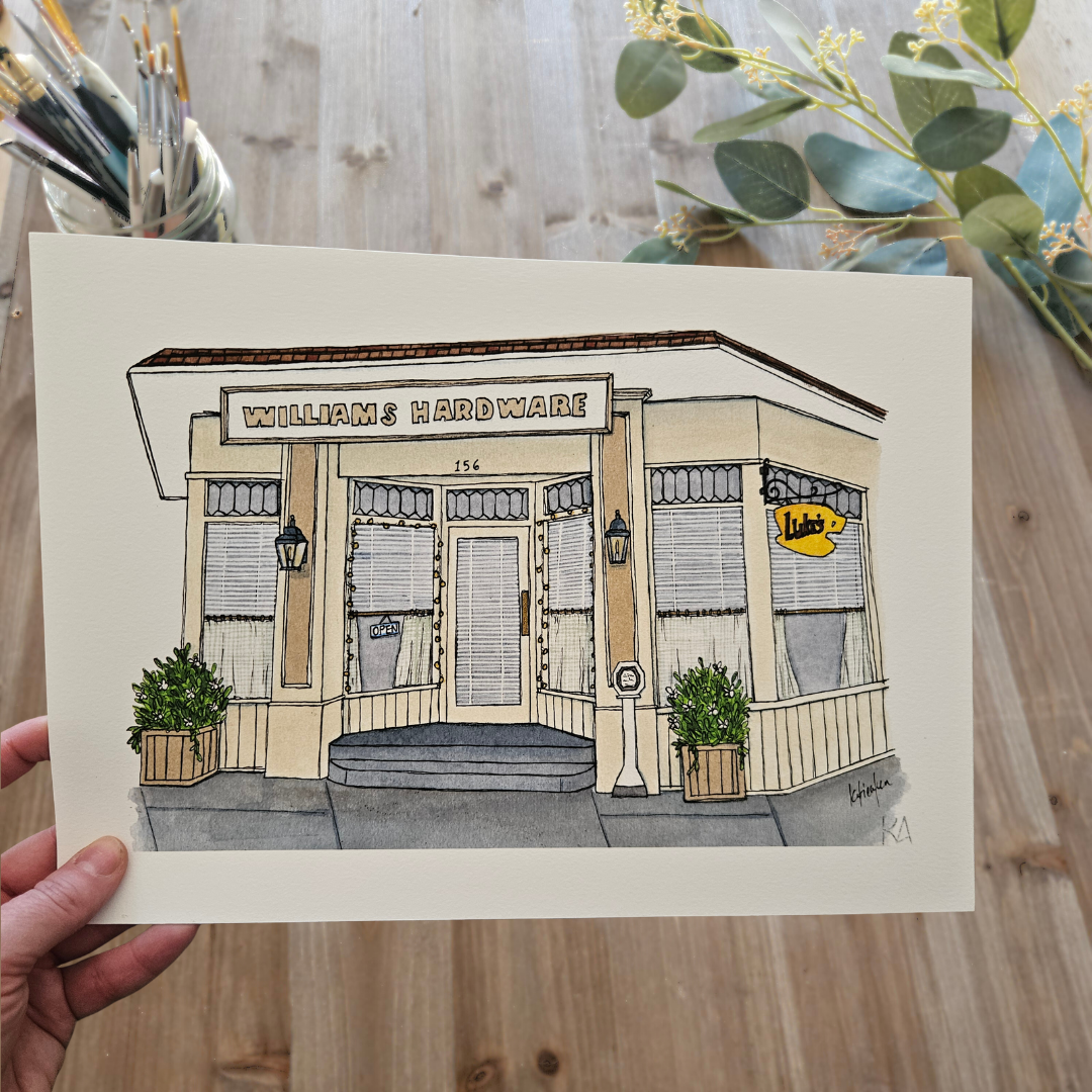 Watercolour Art Print - 'Luke's Diner'