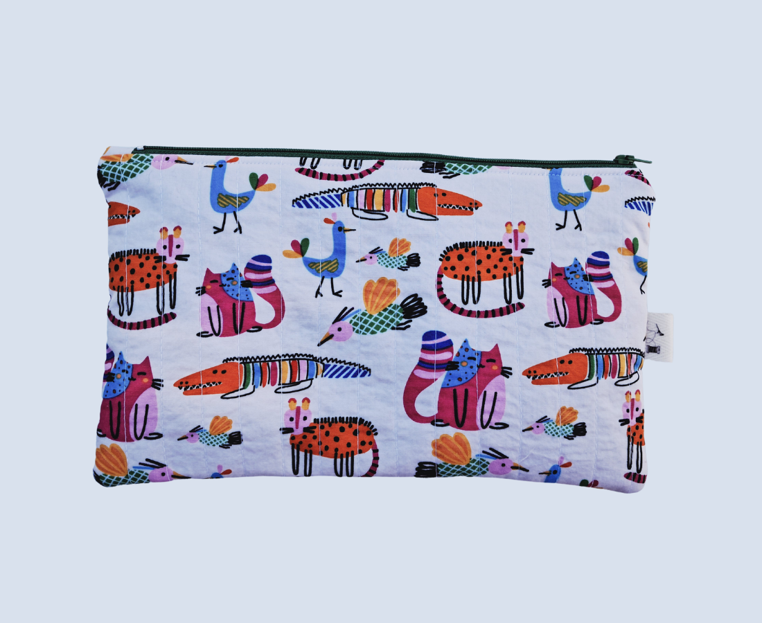 Fun Quilted Pencil/Makeup Case