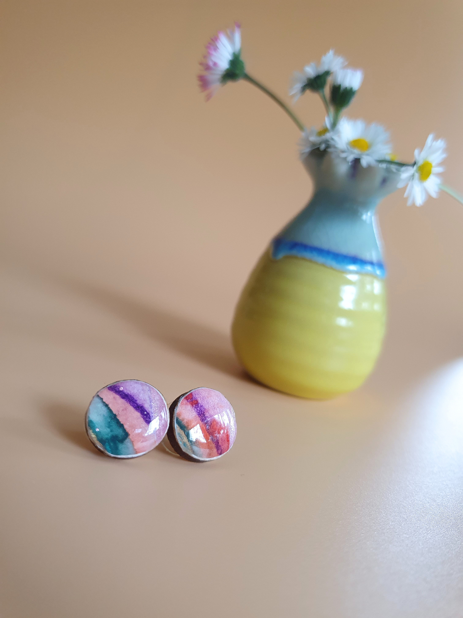 The Tutti Frutti Collection | Resin art jewellery| Stud earrings | Pendants | Brooches