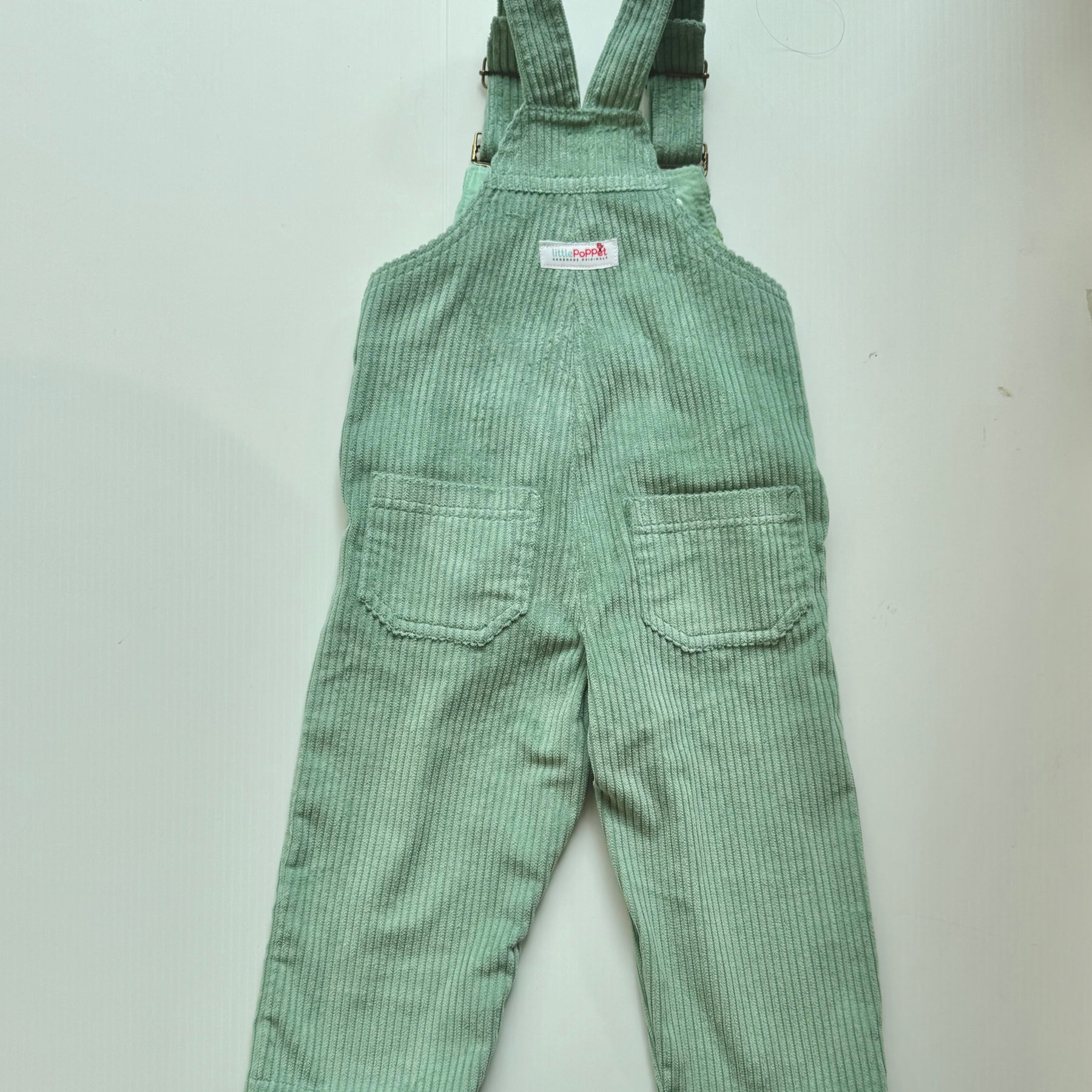 Appliqued Soft Cord Overalls