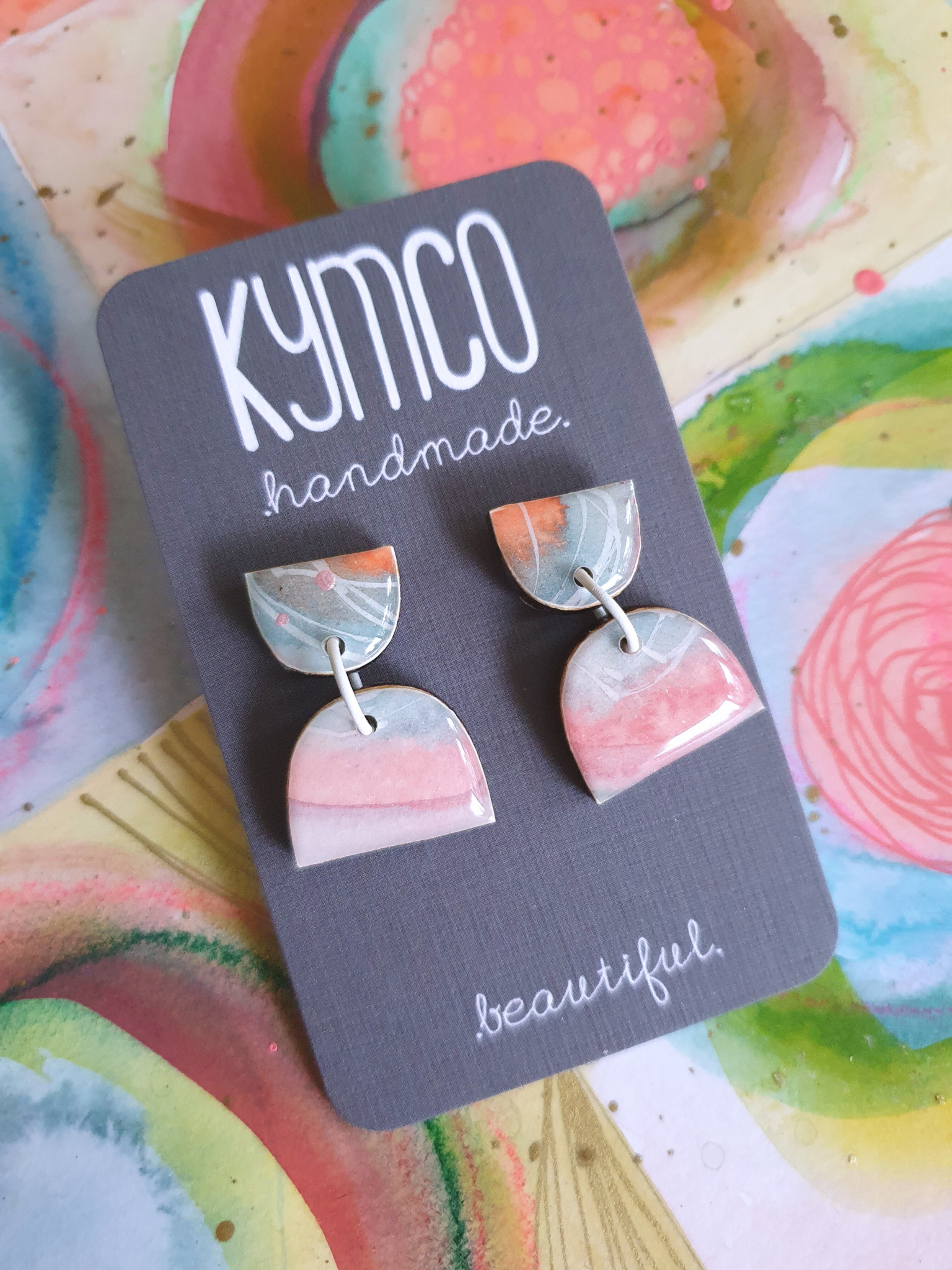 The Tutti Frutti Collection | Resin art jewellery | Medium and large dangle earrings