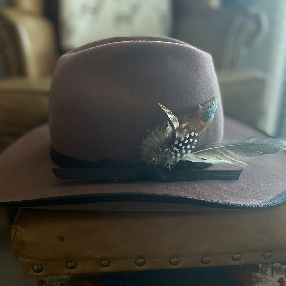 Brown fur felt hat size 58/59