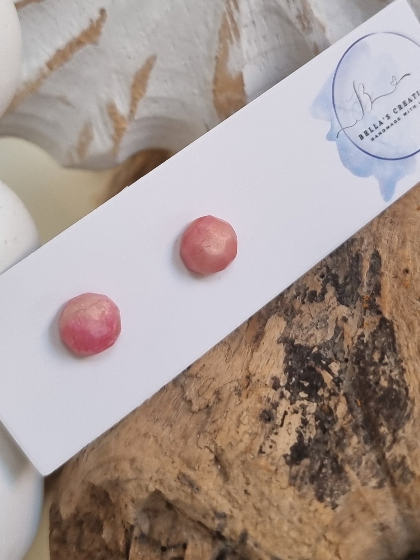 Blush Agate Studs