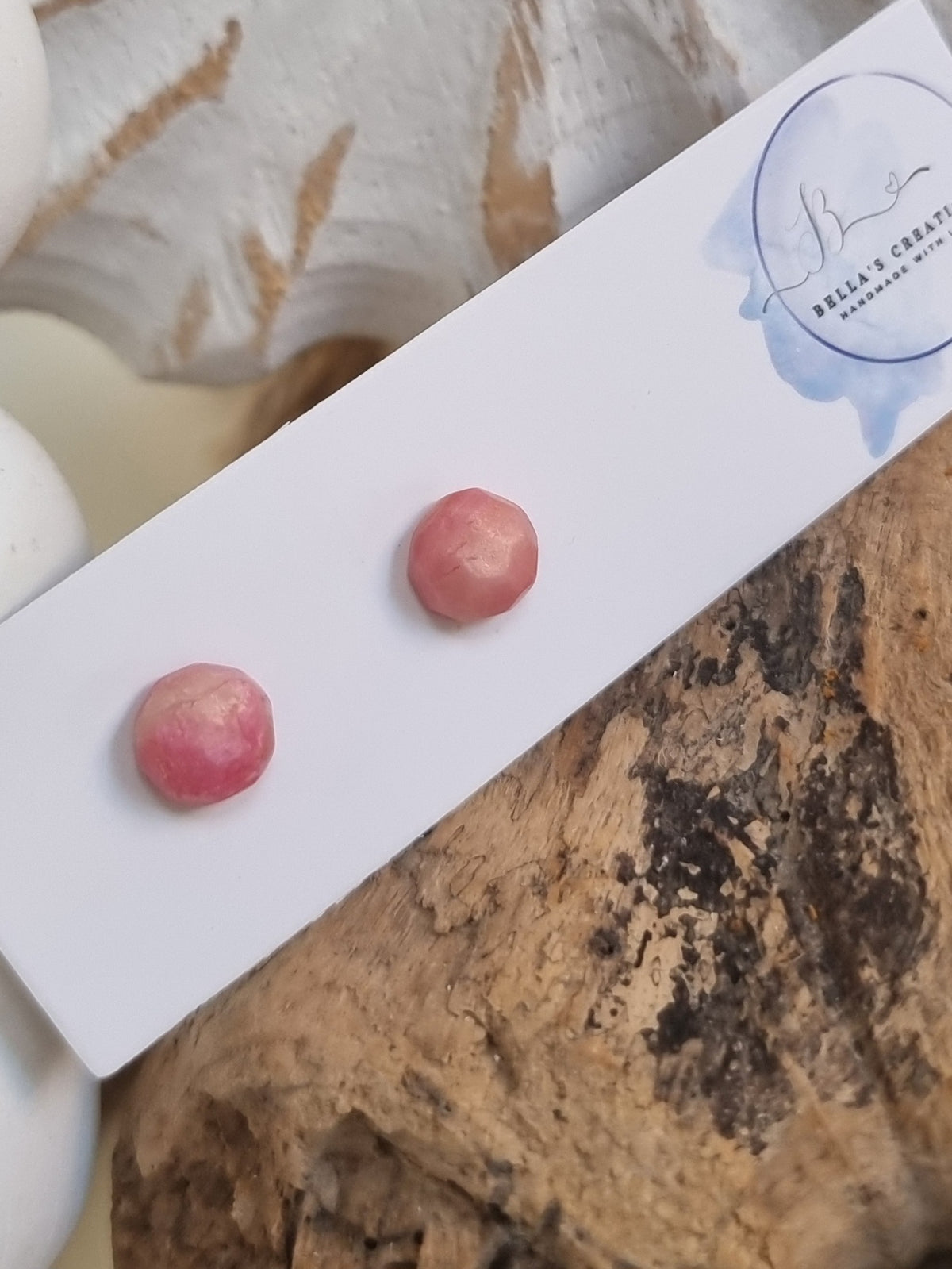 Blush Agate Studs