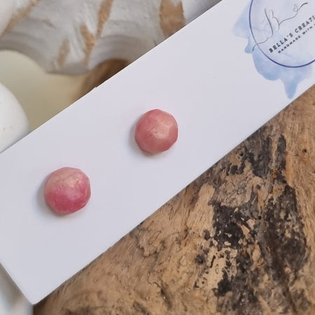 Blush Agate Studs