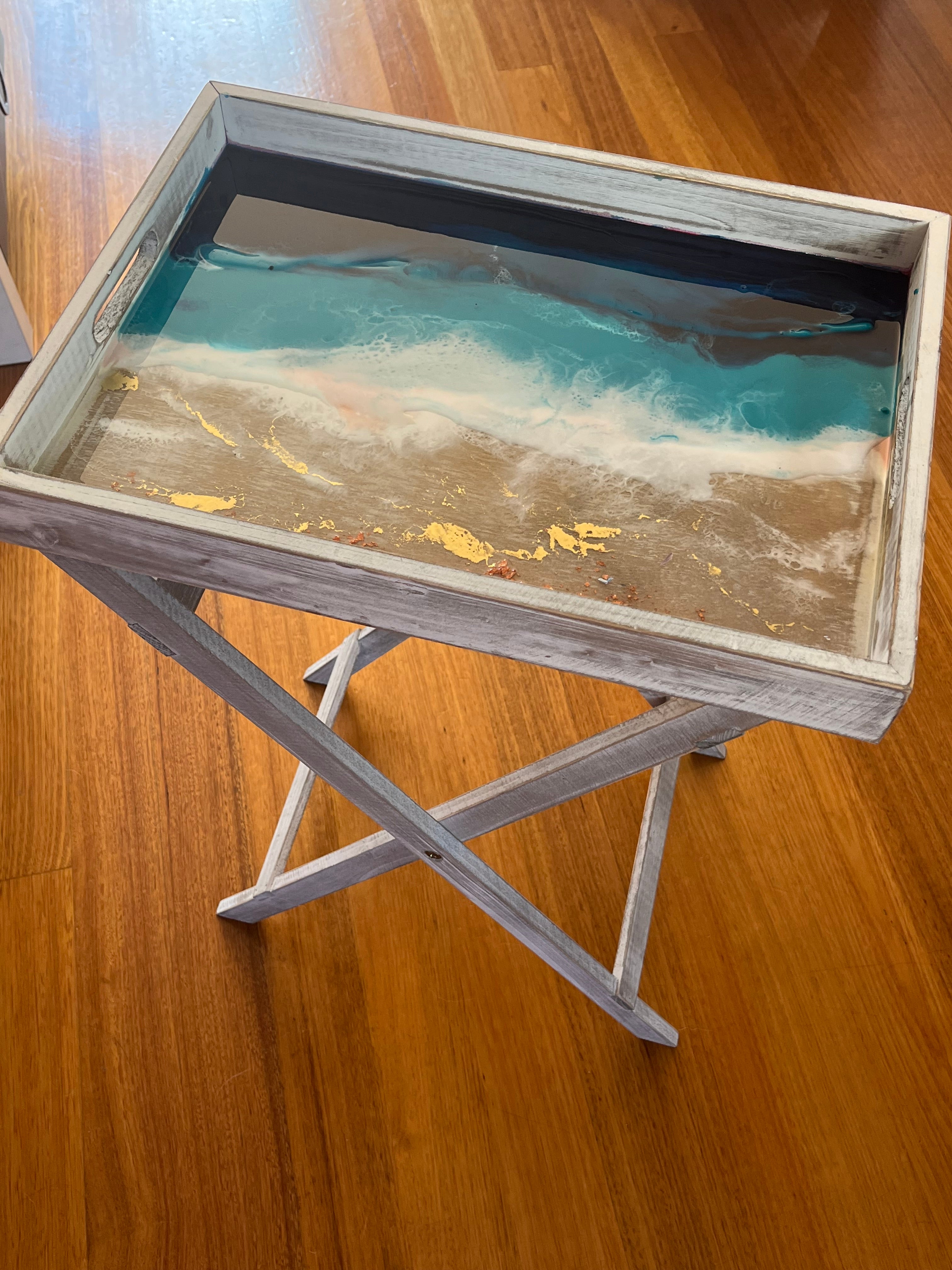 Ocean Serving tray | tray table | Side table | dining room decor