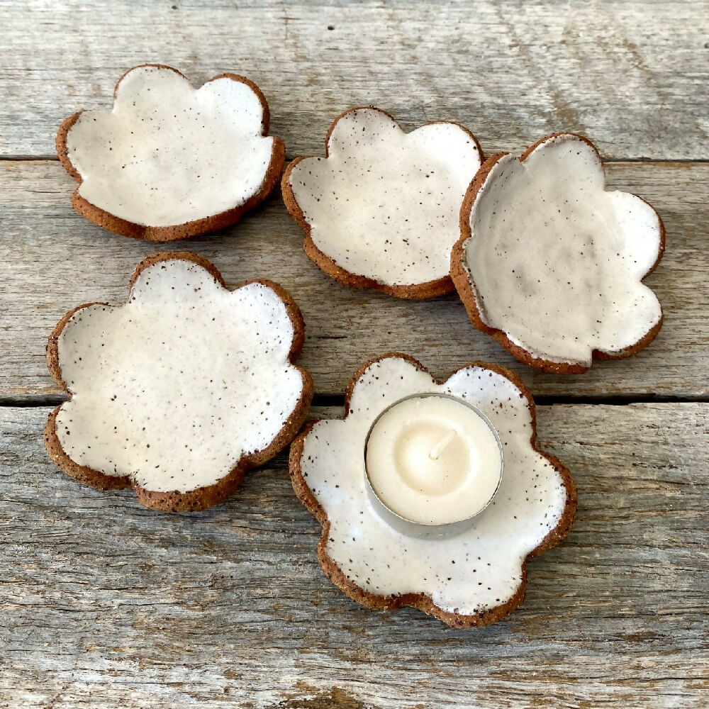 Tealight Flower White 3