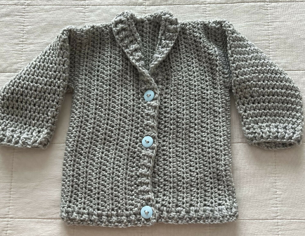 Crochet Cozy Baby Grandpa Jacket Set