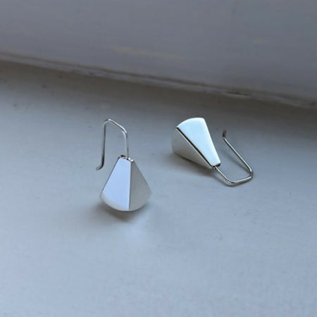 handmade geometric earrings - large