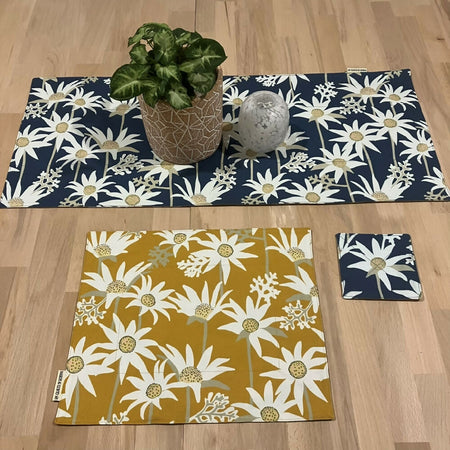 handmade Australia native reversible - flannel flower