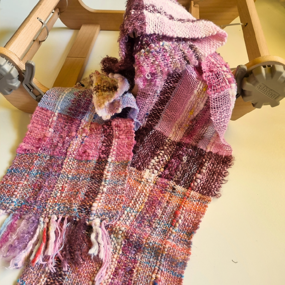 Handwoven scarf made with textural love