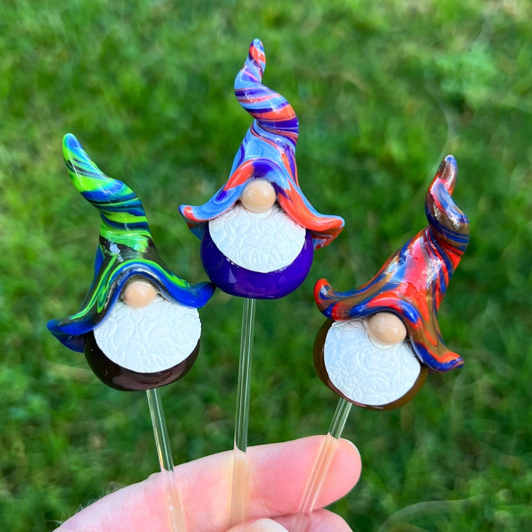 Whimsical Gnome Trio - Drip, Smudge & Splat