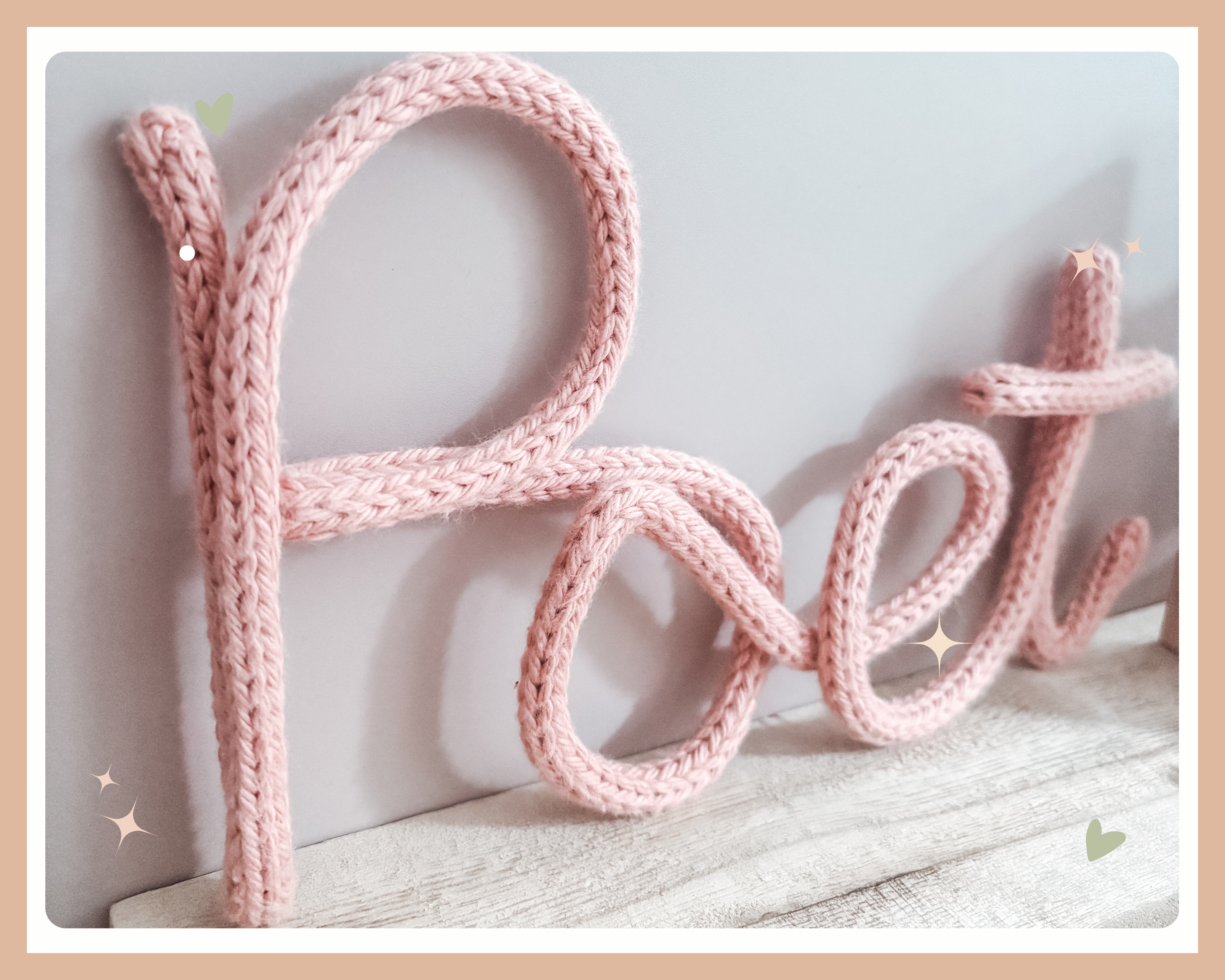 Knitted Name Sign