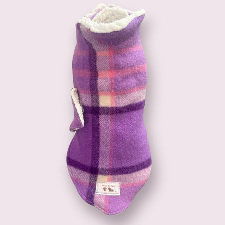 Upcycled woollen dachshund dog, puppy warm coats/jackets