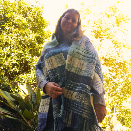 Beautiful handwoven wool shawl