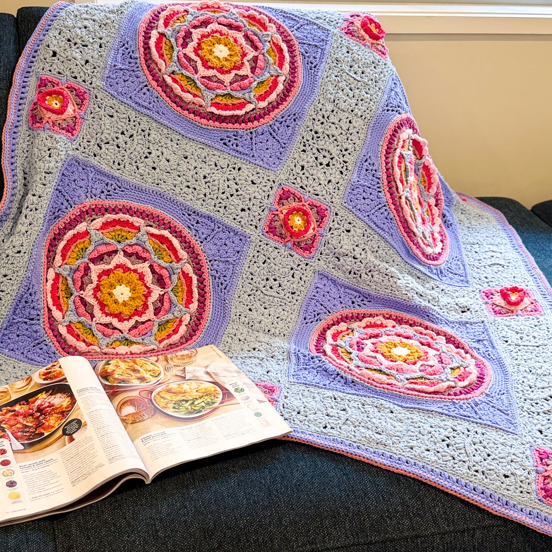 #100 Medium Size Blanket Main Colour Blue