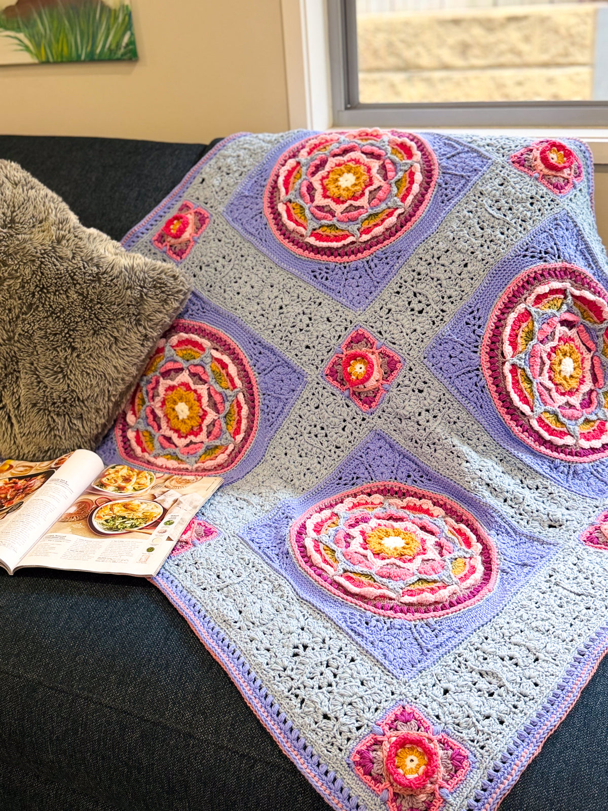 #100 Medium Size Blanket Main Colour Blue