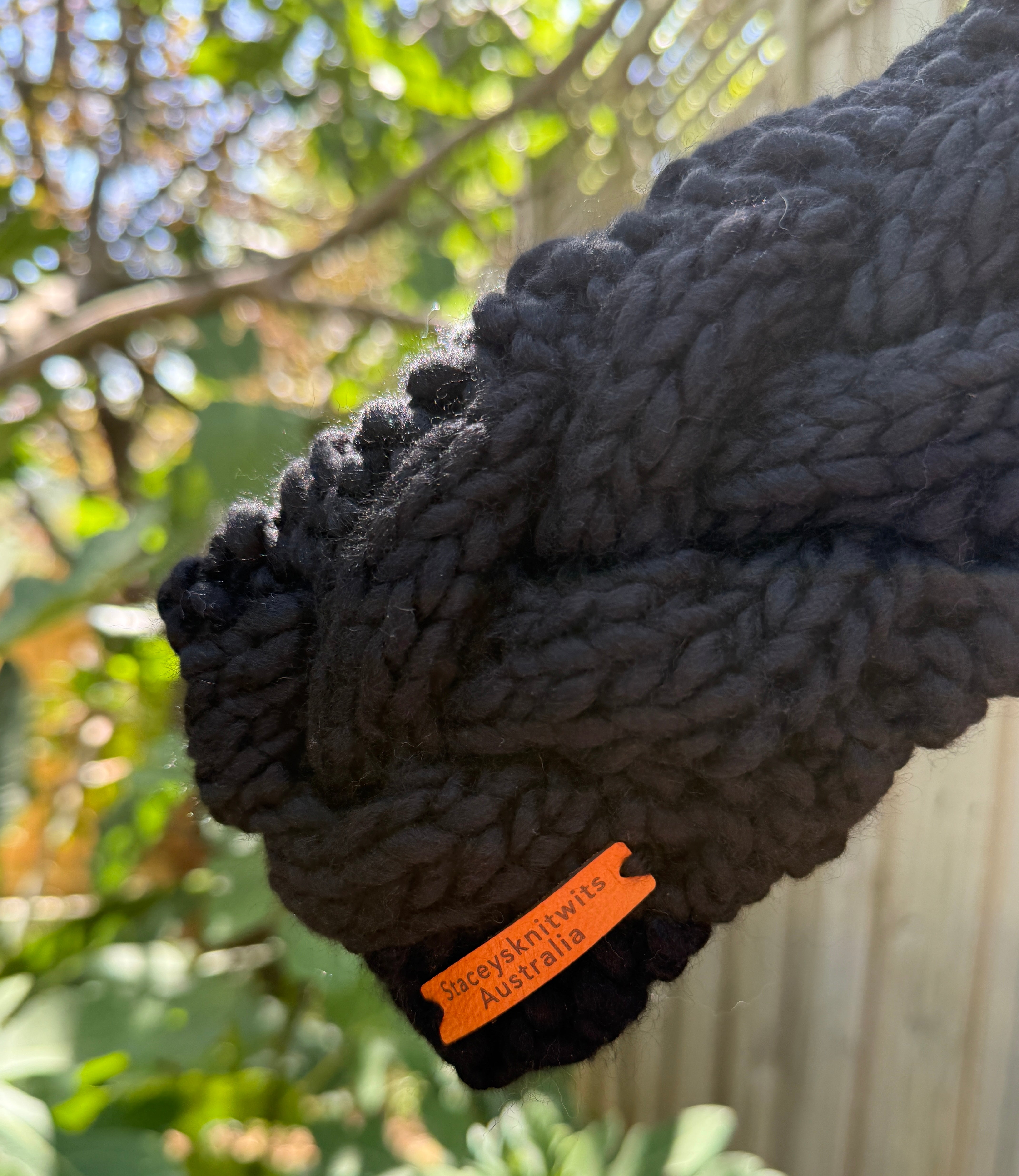 Black Merino Knitted Headband, Ladies Cable Headband