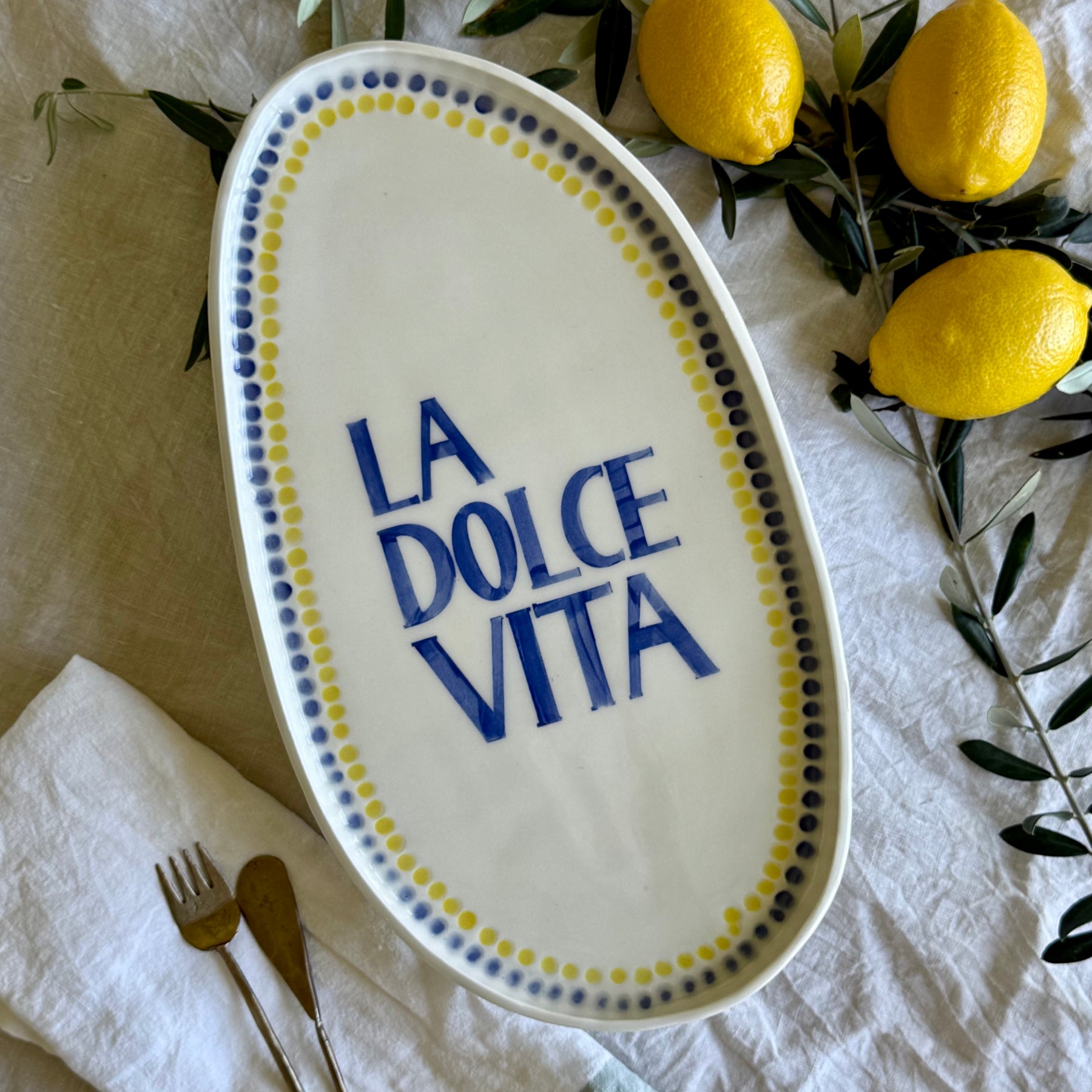 La Dolce Vita | Oval Porcelain Platter