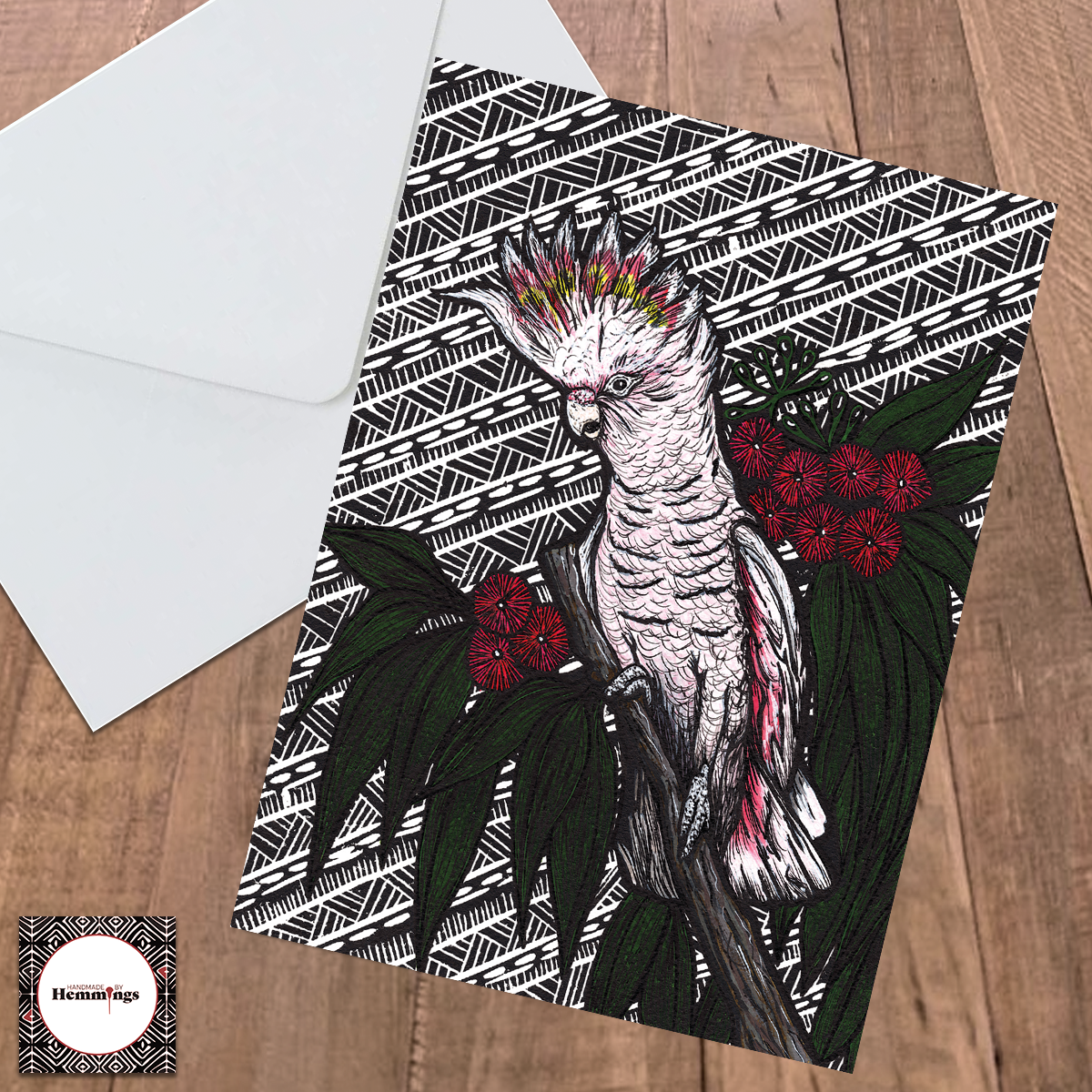 Major Mitchell Cockatoo Greeting Card + Envelope