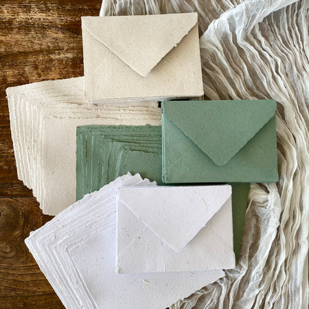 Handmade Paper Envelopes in packs x 6