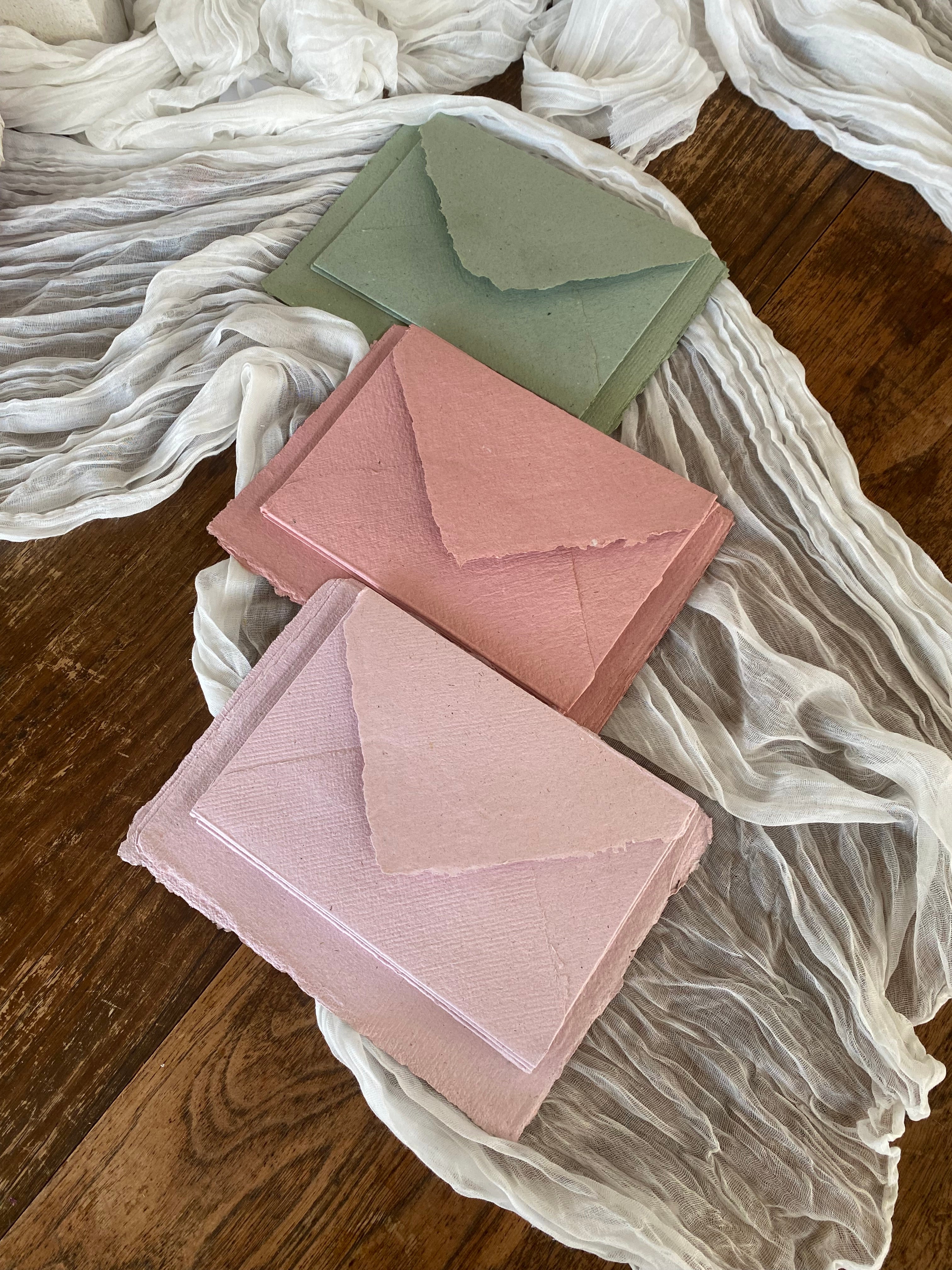 Handmade Paper Envelopes in packs x 6
