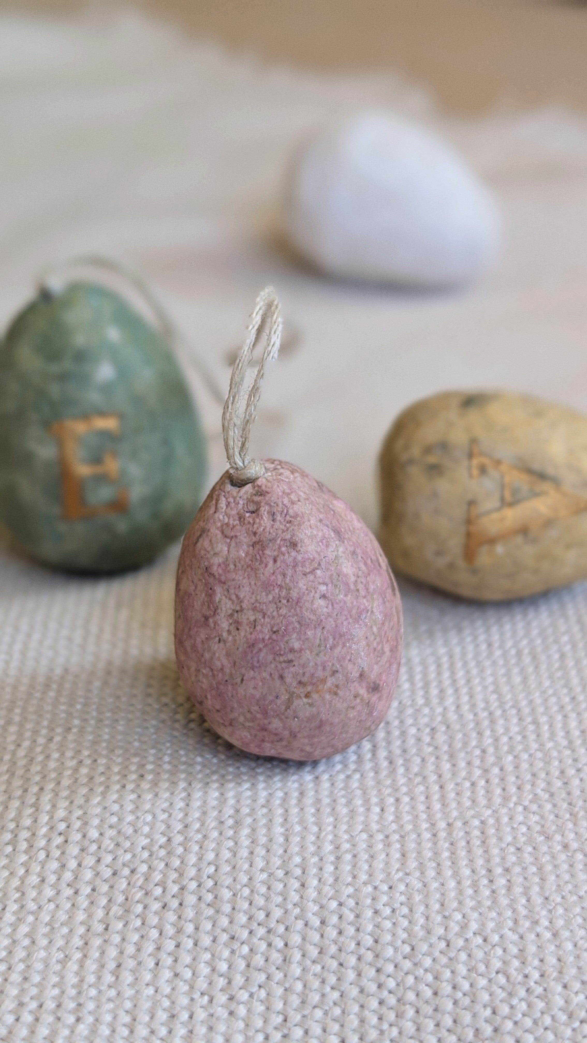 Handmade Personalised Paper Clay Easter Egg Ornament – Custom Monogram Keepsake