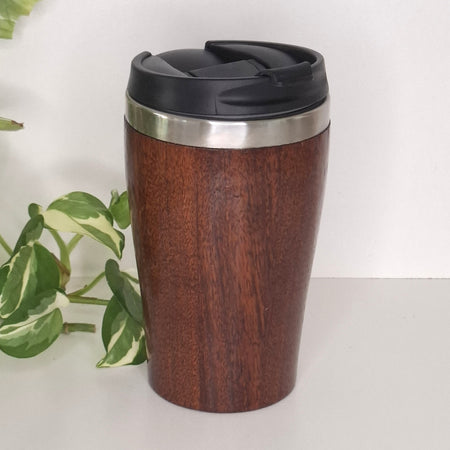 Handmade Wooden Travel Mug: Insulated Eco-Friendly Coffee Tumbler