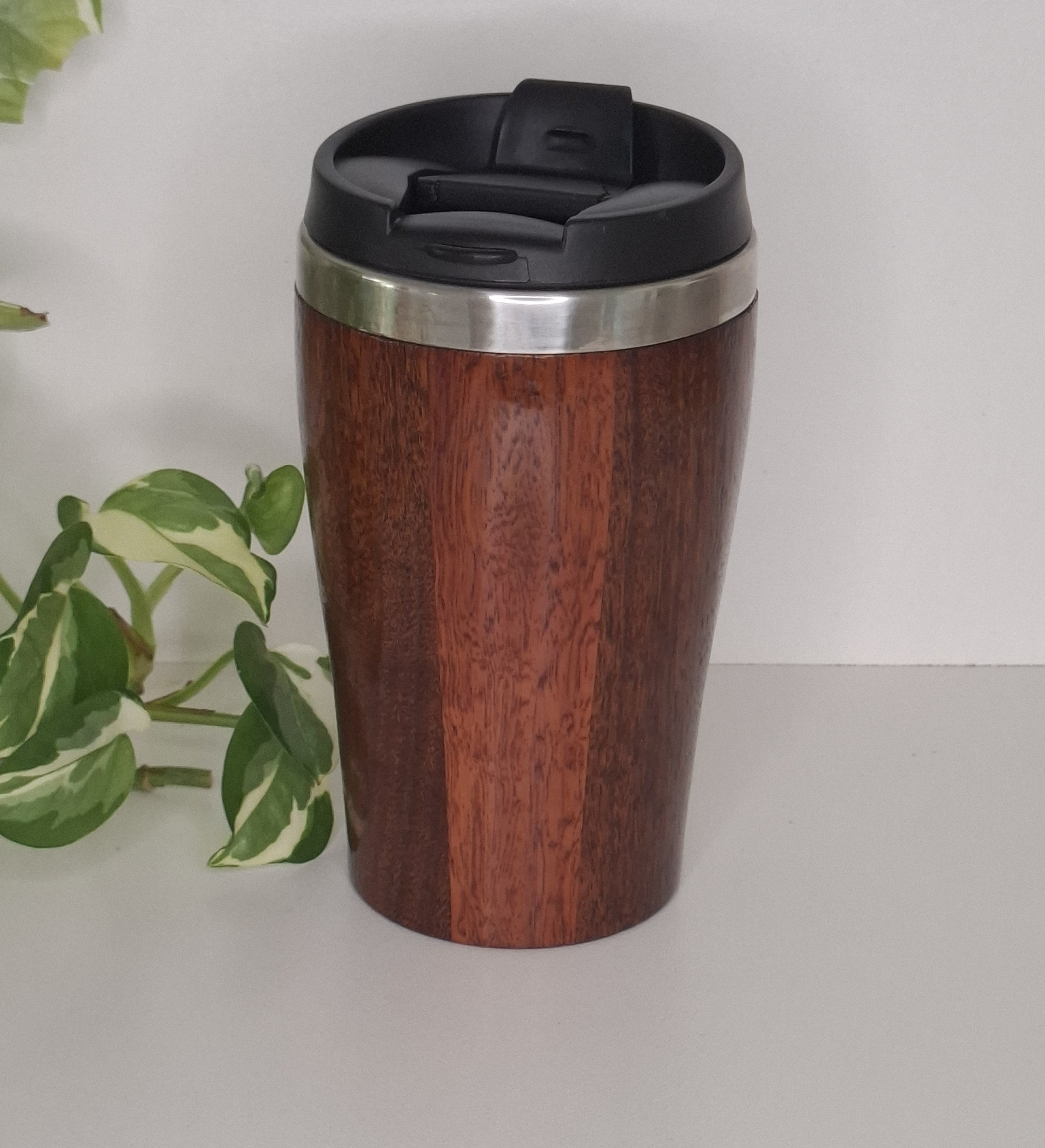 Handmade Wooden Travel Mug: Insulated Eco-Friendly Coffee Tumbler