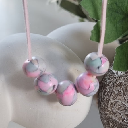 Dreamy Meadow Marble Minimalist Necklace