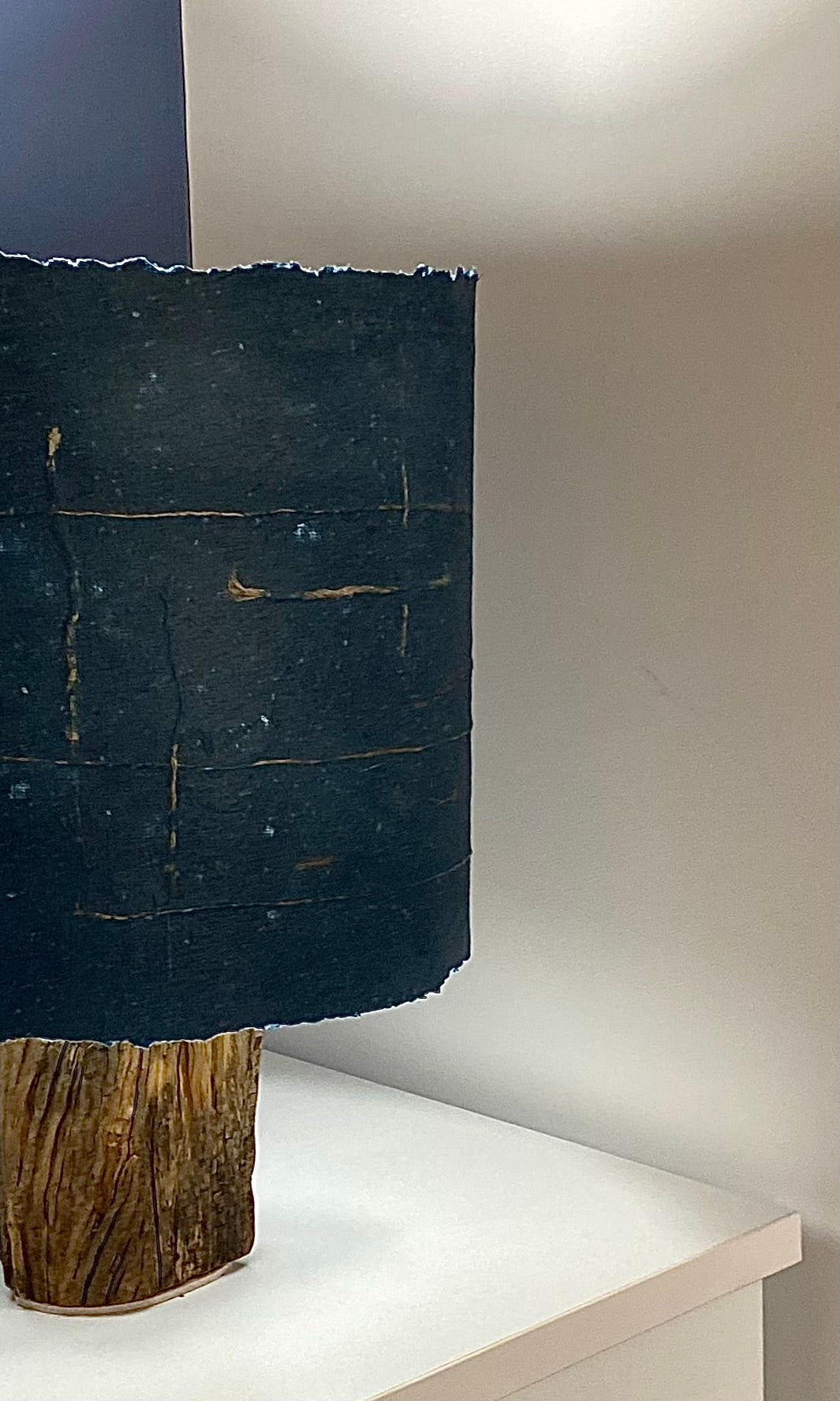 Lampshade "Steely Blue Handmade Paper" 30cm Lampshade