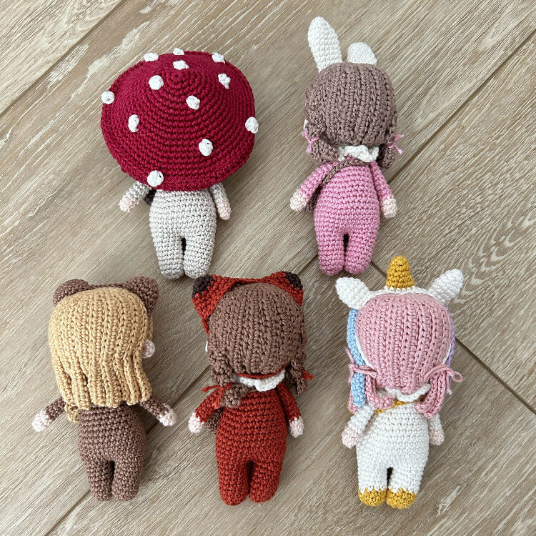 Made to Order | Forest Friend | Fox | Mini | Crochet Baby Doll | 14cm