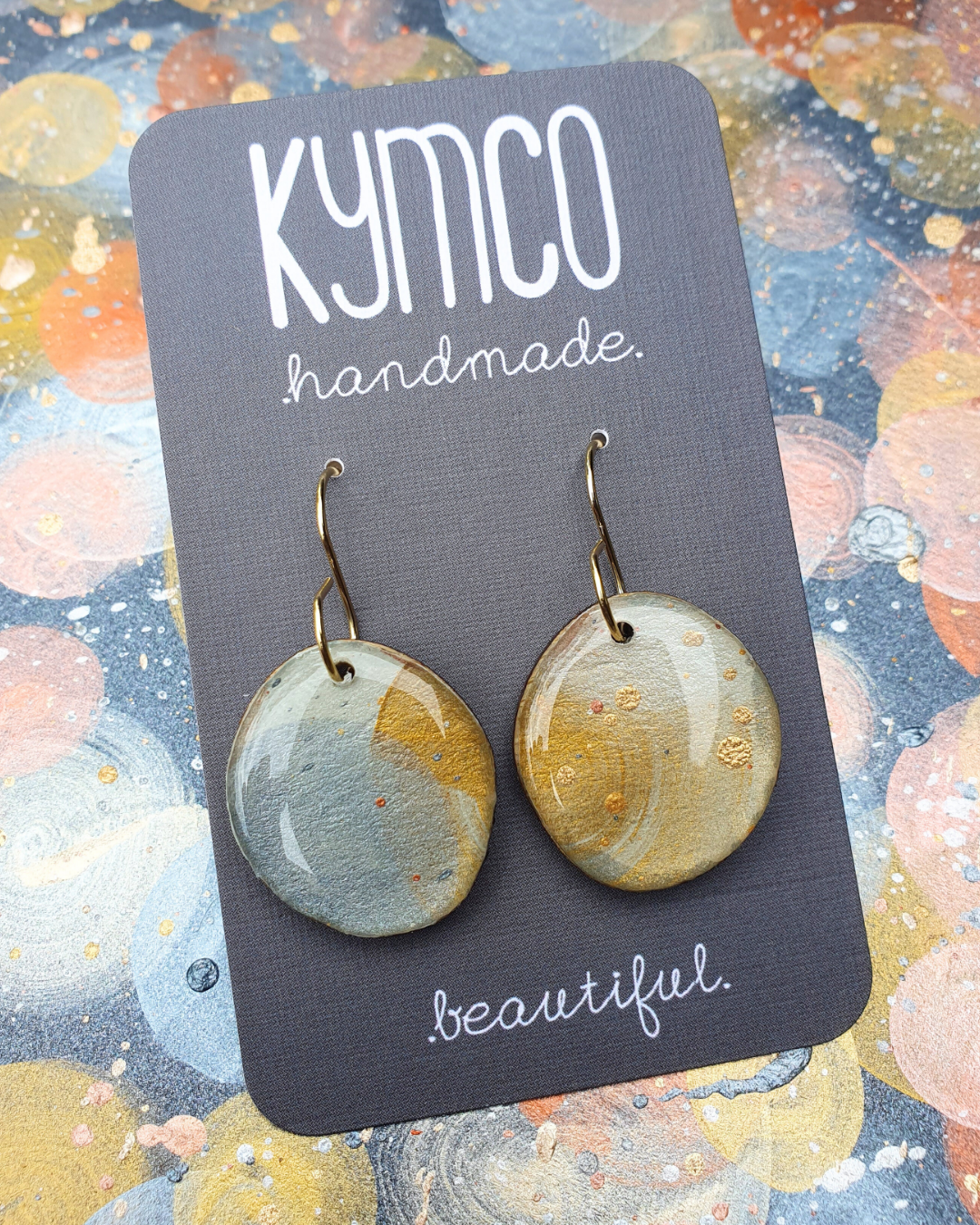 The Desert Dreaming Collection | Resin art jewellery | Medium dangle and stud earrings | Brooch | Pendants