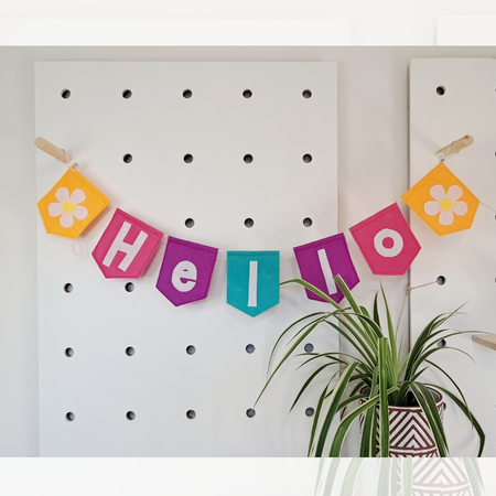 Felt Bright - Hello & Flower - Bunting