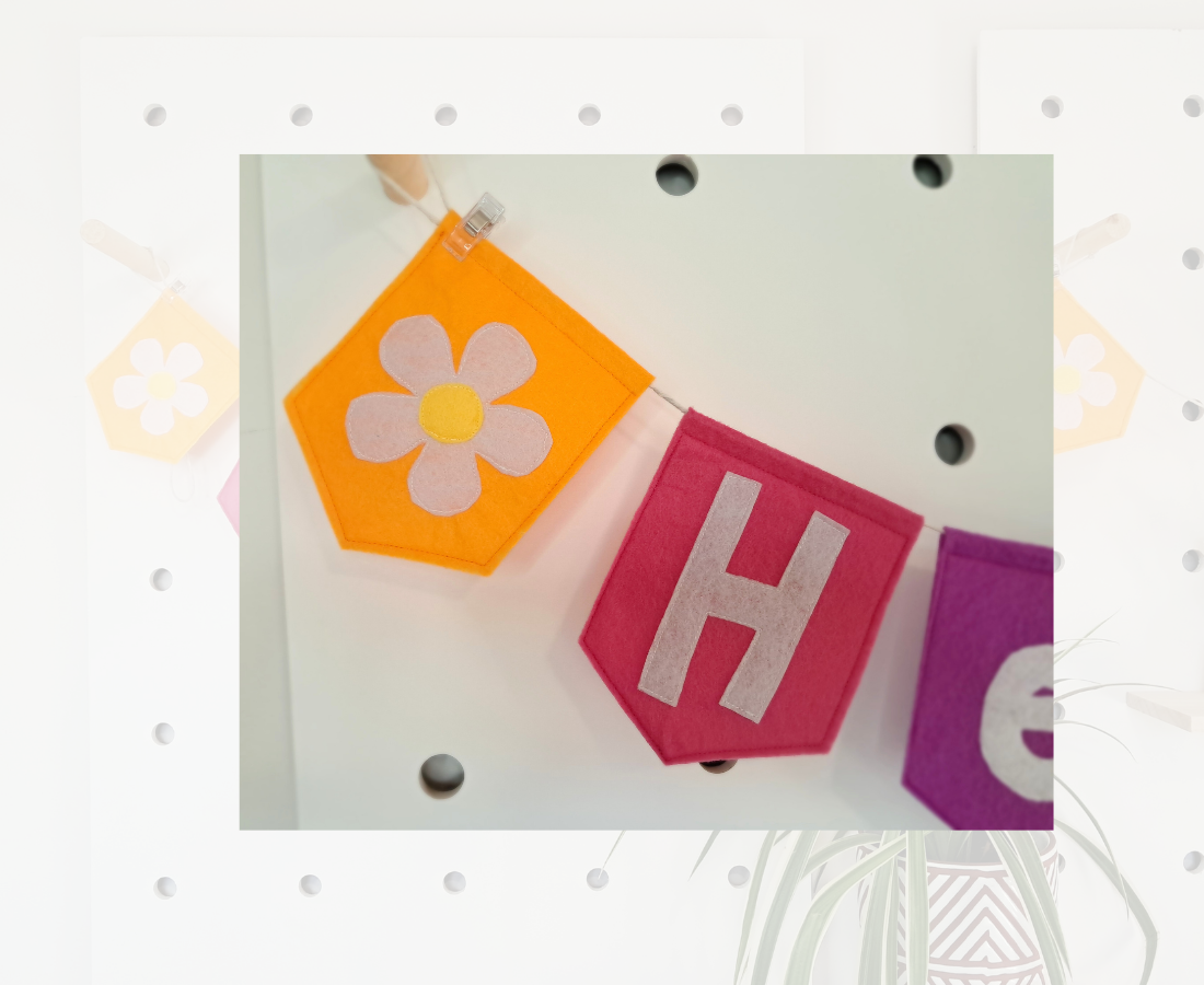 Felt Bright - Hello & Flower - Bunting