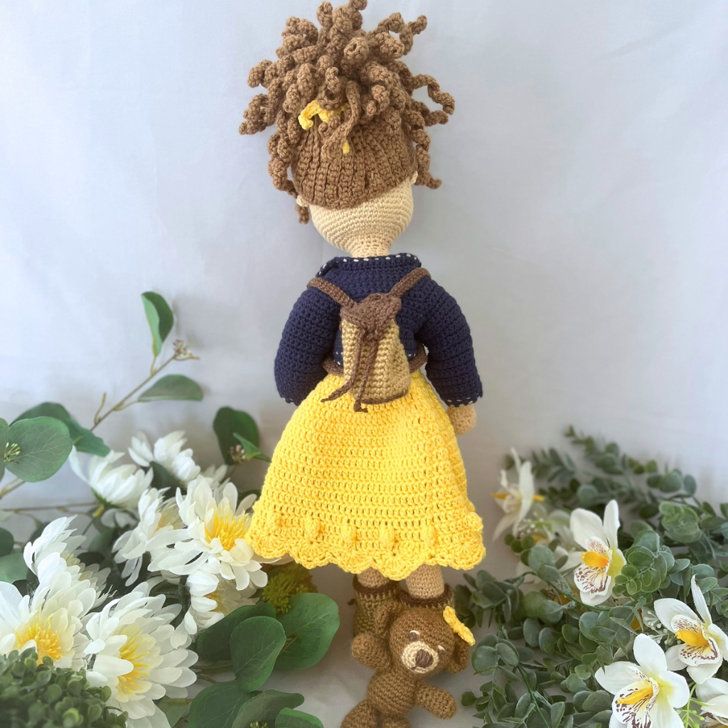 Crochet Doll Miss Lou Lou - 50 cms