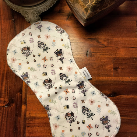 BALLERINA BURP CLOTH WITH BABY PINK TOWELLING